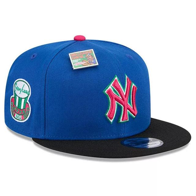 Mens New Era Royal/Black New York Yankees Watermelon Big League Chew Flavor Pack 9FIFTY Snapback Hat Product Image