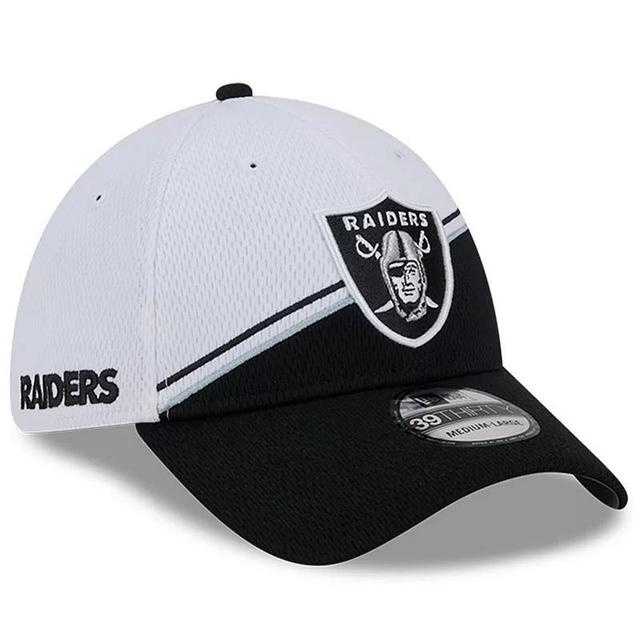 Mens New Era /Black Las Vegas Raiders 2023 Sideline 39THIRTY Flex Hat Product Image