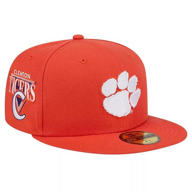 Mens New Era Clemson Tigers Throwback 59FIFTY Fitted Hat Product Image