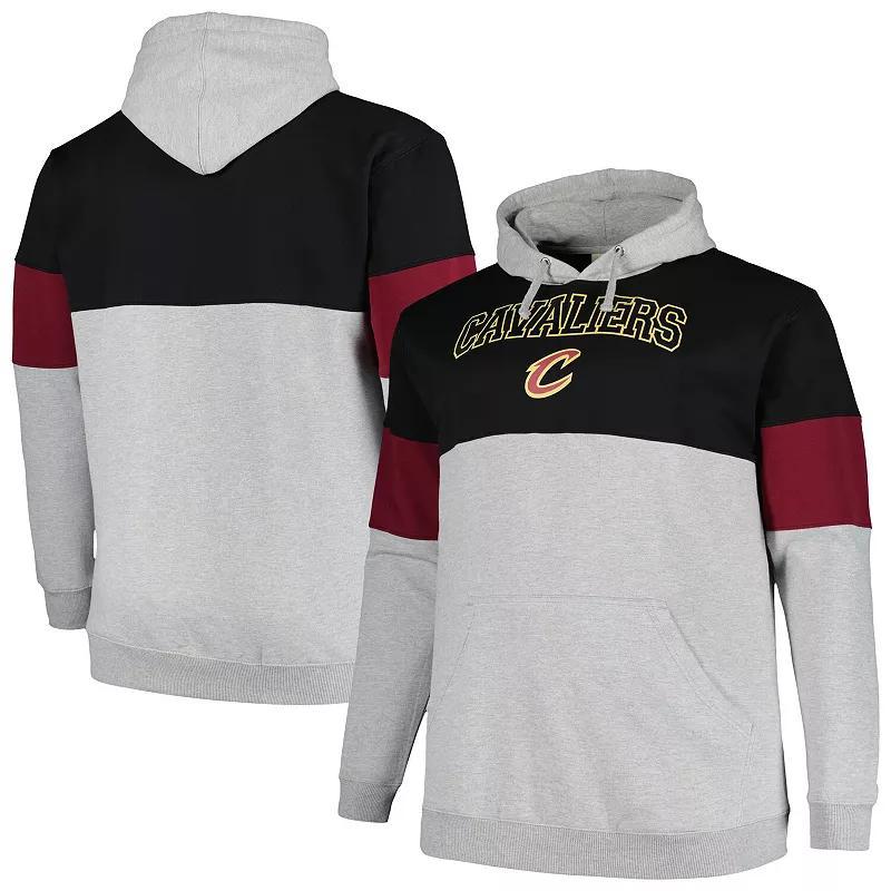 Mens Fanatics Branded /Wine Cleveland Cavaliers Big & Tall Pullover Hoodie Product Image