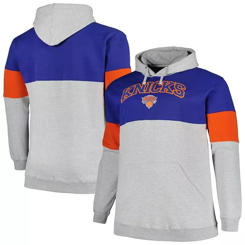 Mens Fanatics Branded /Orange New York Knicks Big & Tall Pullover Hoodie Product Image