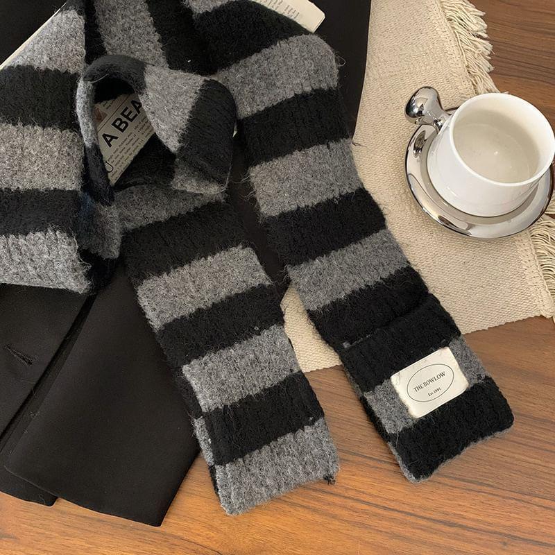 Striped Knit Scarf product image