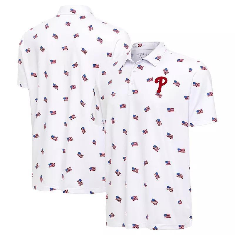 Mens Antigua Philadelphia Phillies Americana Polo Product Image