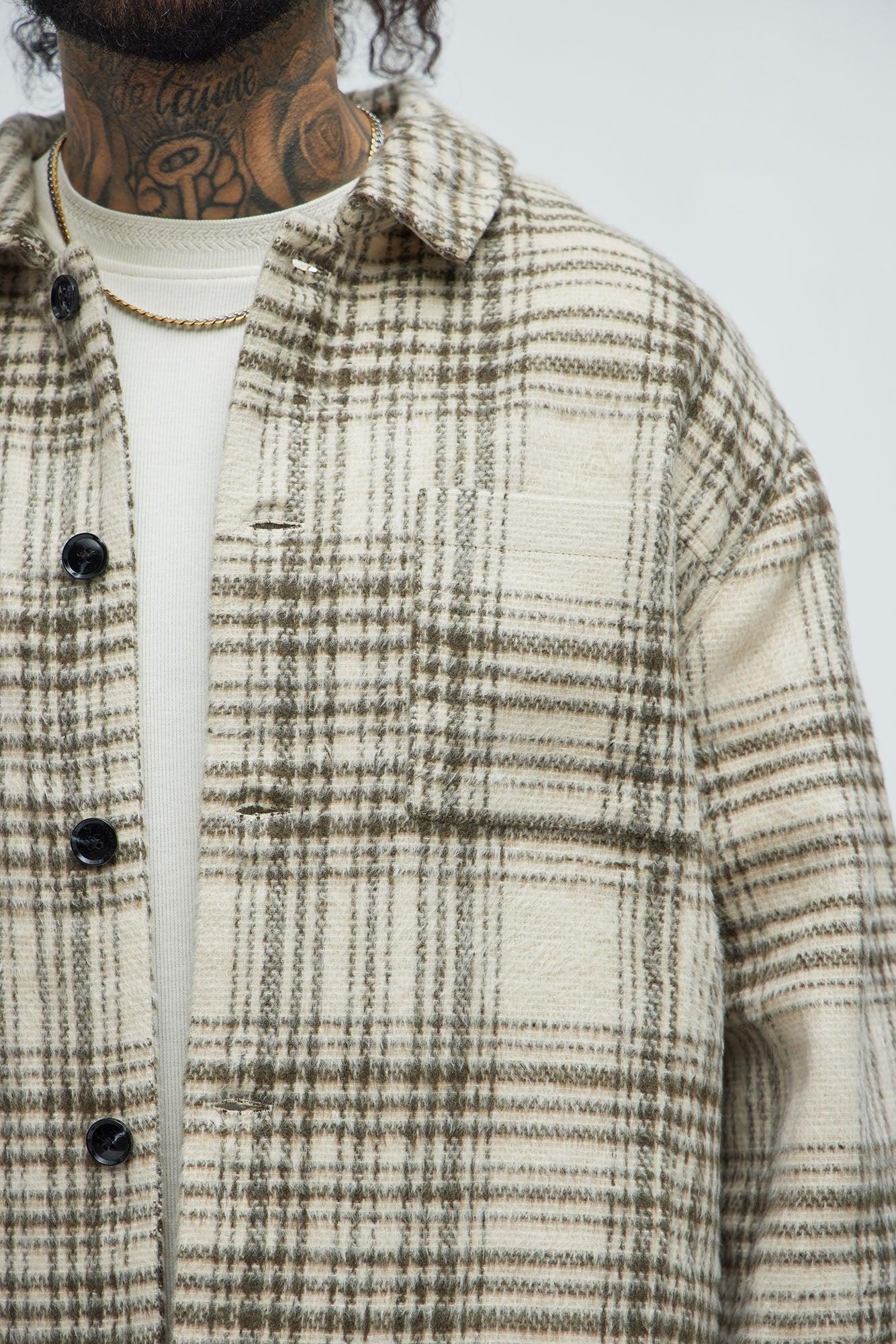 Agua Plaid Shacket - Cream/combo Product Image