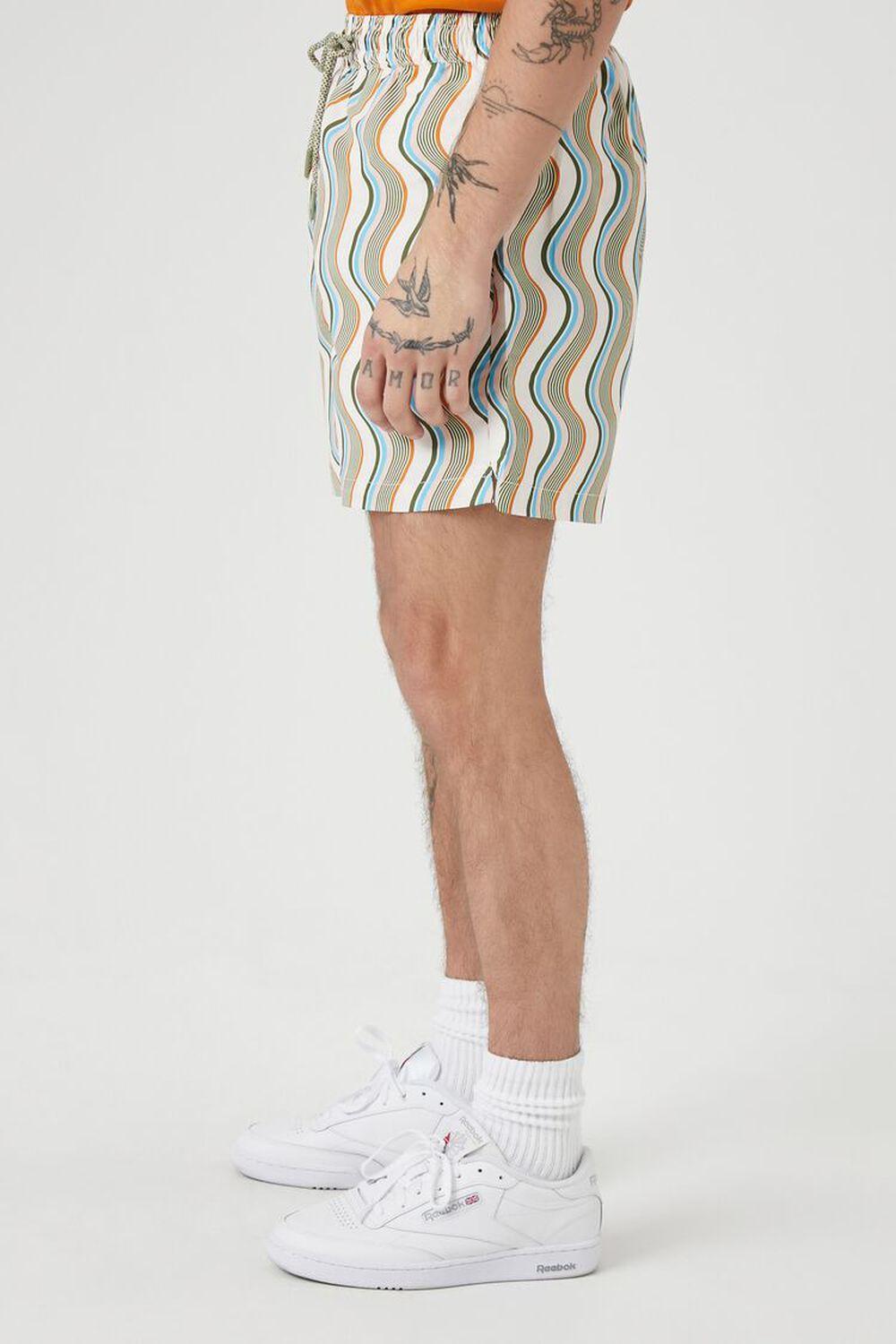 Wavy Striped Swim Trunks | Forever 21 Product Image