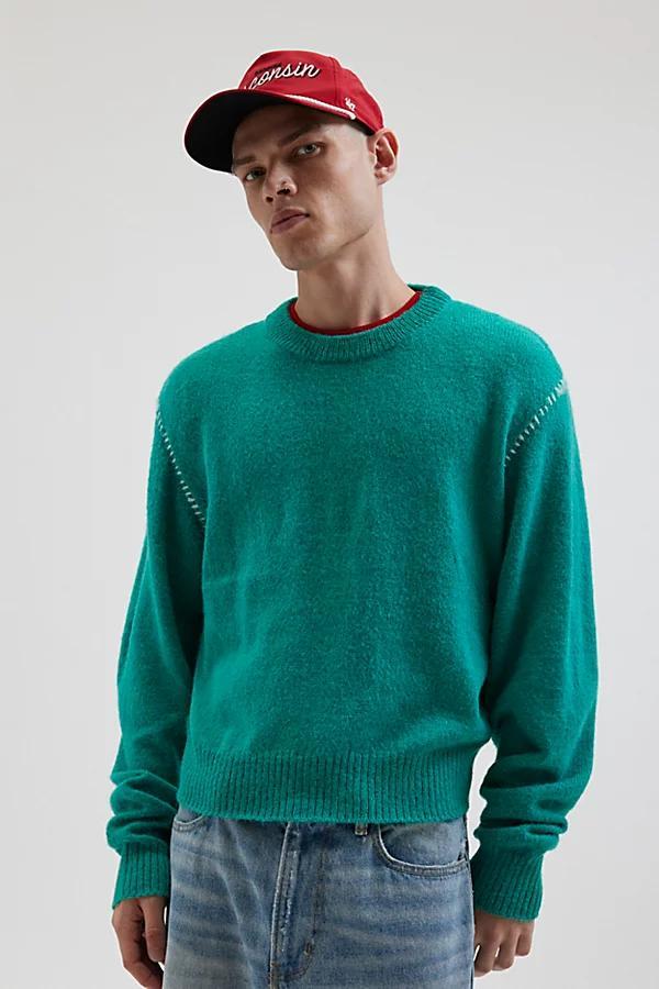 Urban Outfitters UO Hudson Shrunken Crew Neck Sweater Mens at Urban Outfitters Product Image