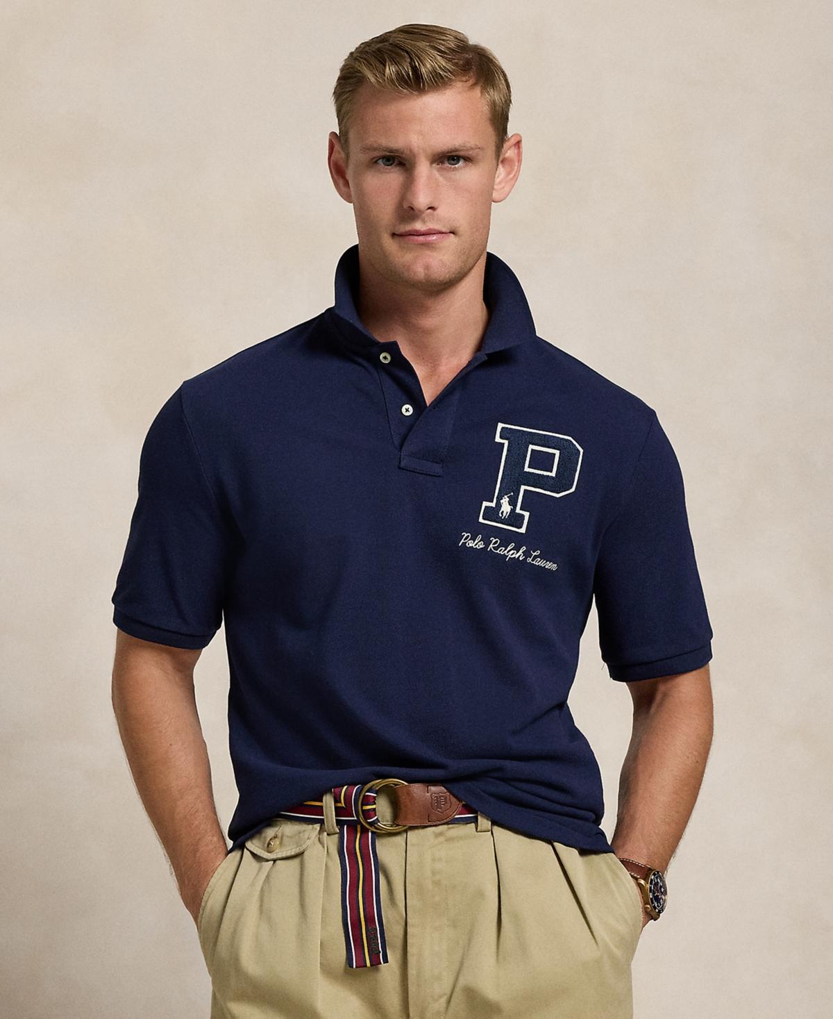 Polo Ralph Lauren Mens Classic-Fit Logo Patch Mesh Polo Shirt Product Image