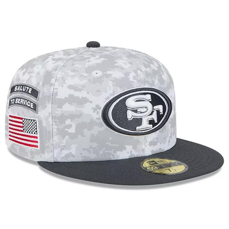 Mens New Era Arctic Camo/Graphite San Francisco 49ers 2024 Salute To Service 59FIFTY Fitted Hat Product Image