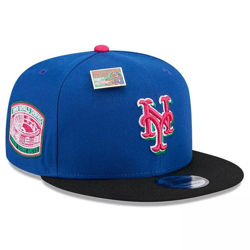 Mens New Era Royal/Black New York Mets Watermelon Big League Chew Flavor Pack 9FIFTY Snapback Hat Product Image