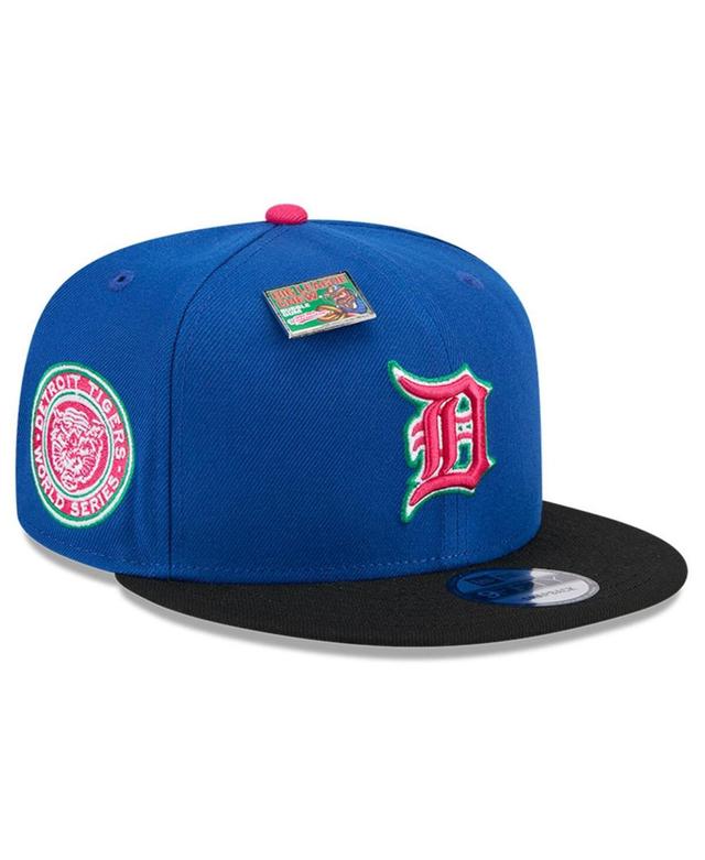 New Era Mens Royal Detroit Tigers Watermelon Big League Chew Flavor Pack 9FIFTY Snapback Hat - Royal, Black Product Image