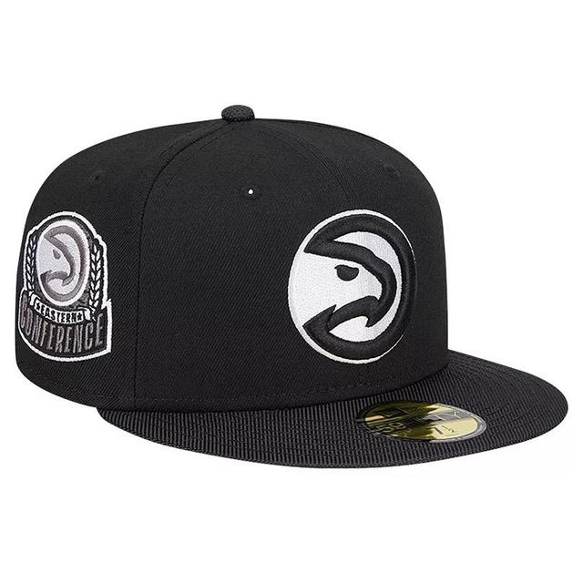 Mens New Era Atlanta Hawks Active Satin Visor 59FIFTY Fitted Hat Product Image