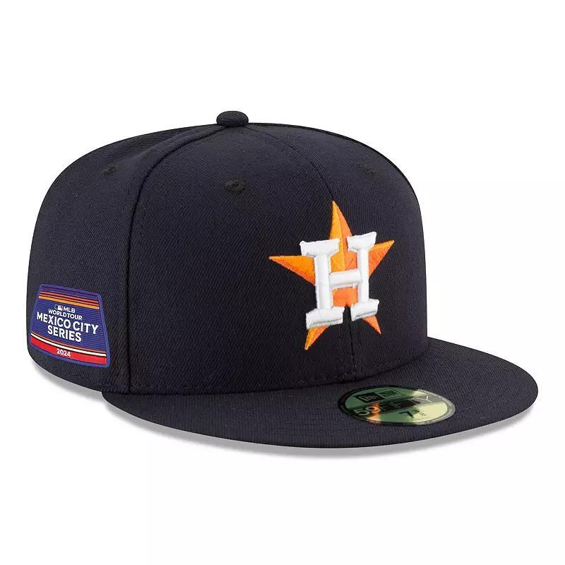 Mens New Era Houston Astros 2024 MLB World Tour Mexico City Series 59FIFTY Fitted Hat Blue Product Image