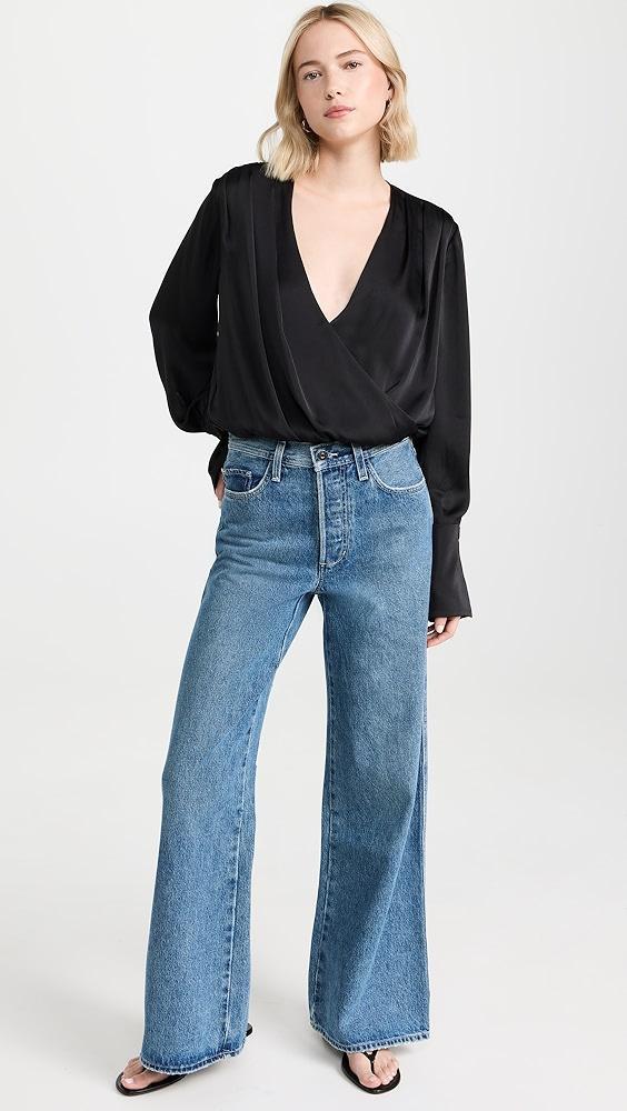 Favorite Daughter The Date Blouse Thong Bodysuit | Shopbop Product Image