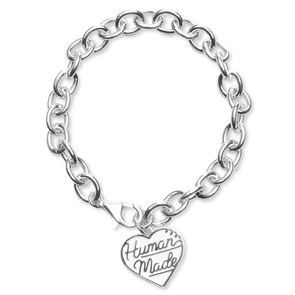 Heart Silver Bracelet - Silver Male Product Image