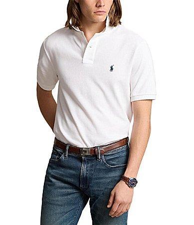 Mens Mesh Long Sleeve Polo Shirt Product Image