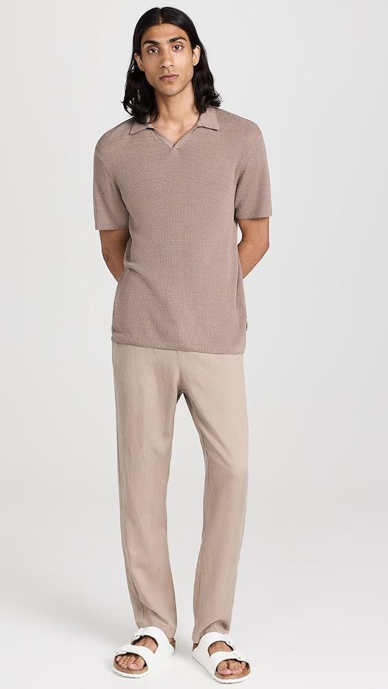 Onia Johnny Collar Ribbed Polo | Shopbop Product Image