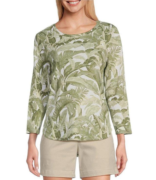 Tommy Bahama Printed Crew Neck 3/4 Sleeve Tee Product Image