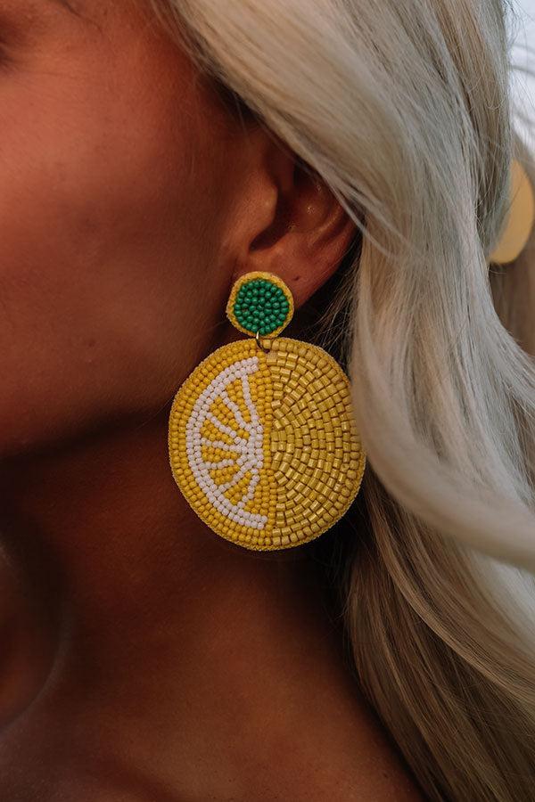 Citrus Sweet Beaded Earrings Product Image