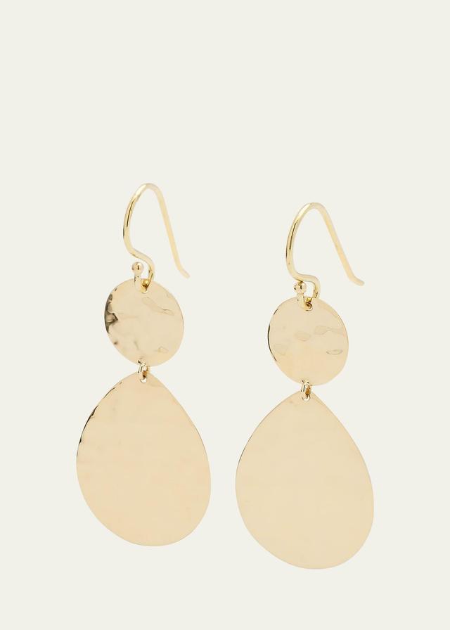 Womens Snowman 18K Yellow Gold Double-Drop Earrings Product Image