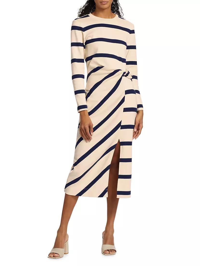 Cody Striped Twist Midi-Dress Product Image