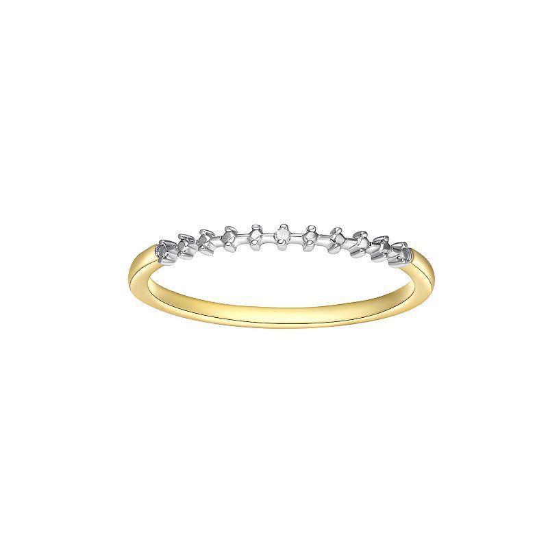 Sarafina Diamond Accent Band Ring, Womens Gold Tone White Product Image