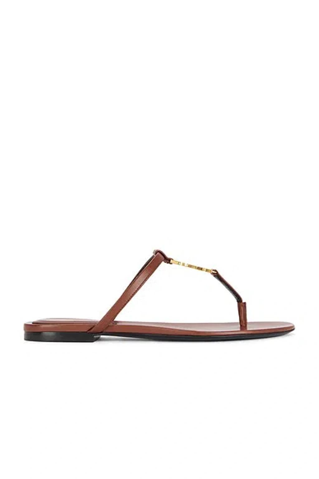 Cassandra Leather Sandals In Brown product image