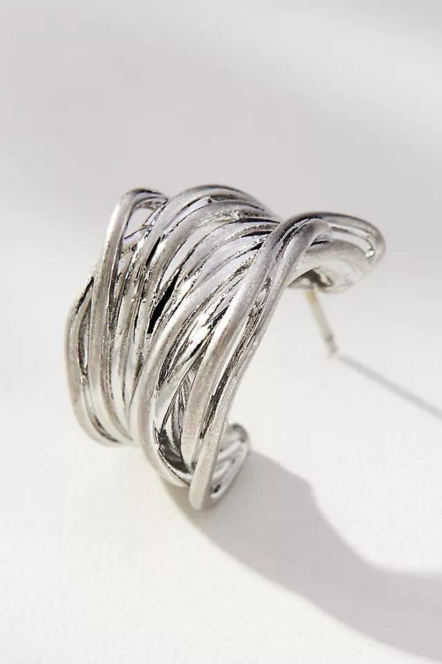 Twisted Wire Hoop Earrings Product Image