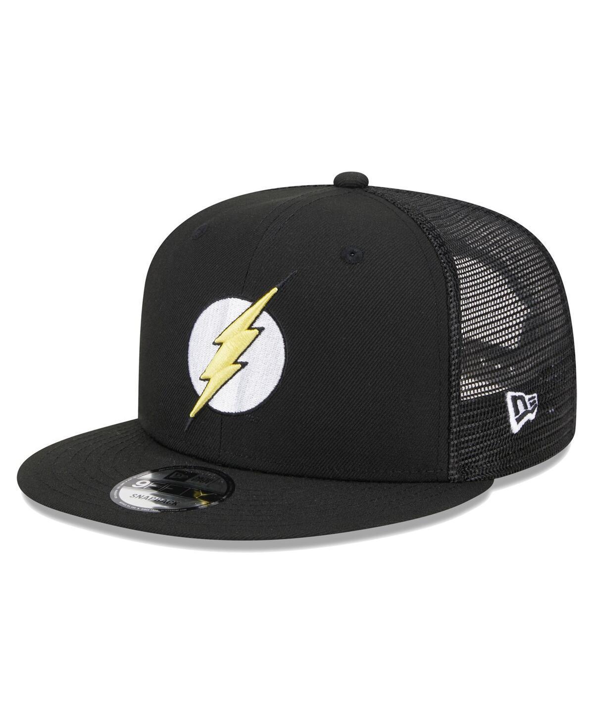 Mens New Era Black Flash  Trucker 9FIFTY Snapback Hat Product Image