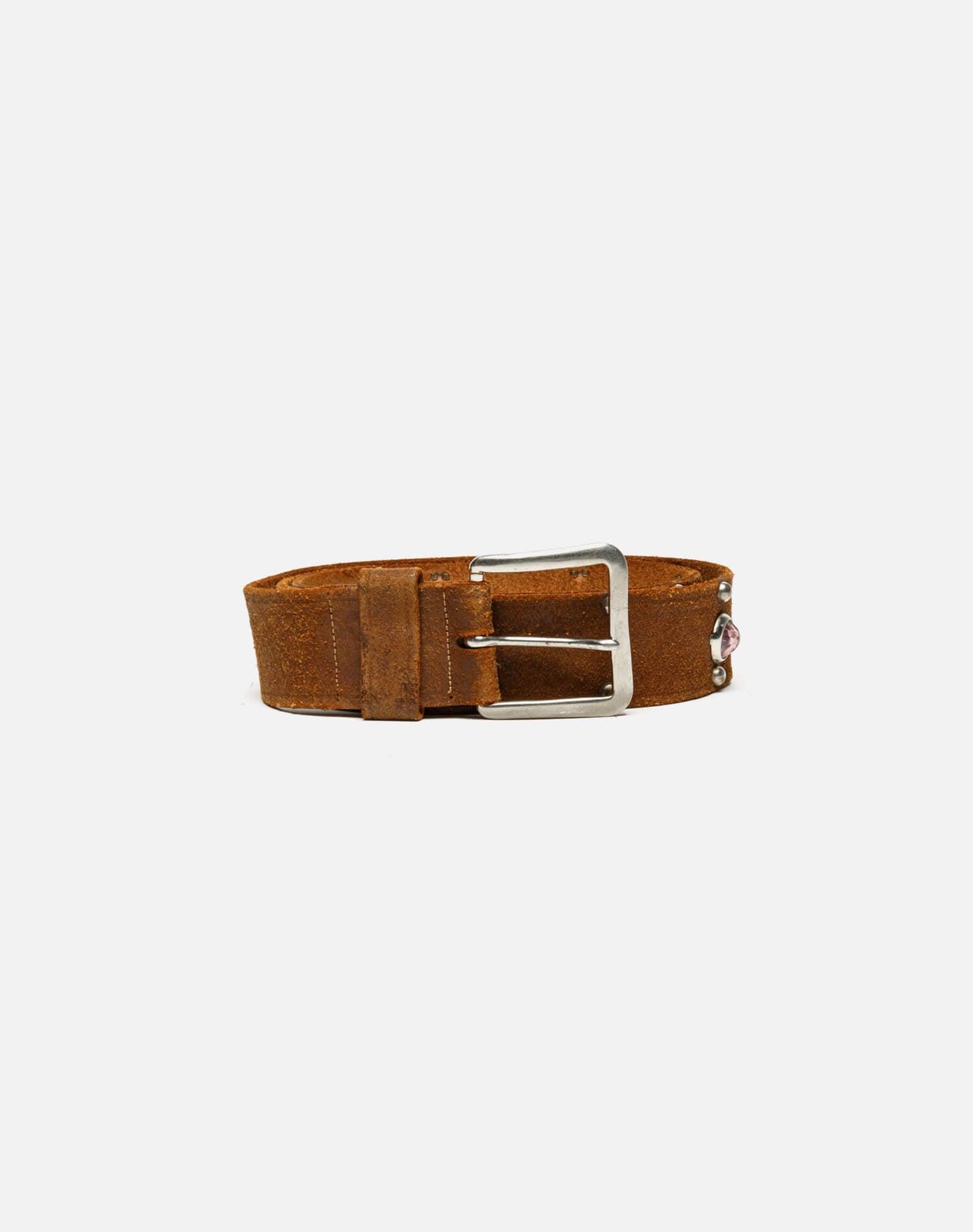 40s Suede Jeweled Belt - #46 Female Product Image