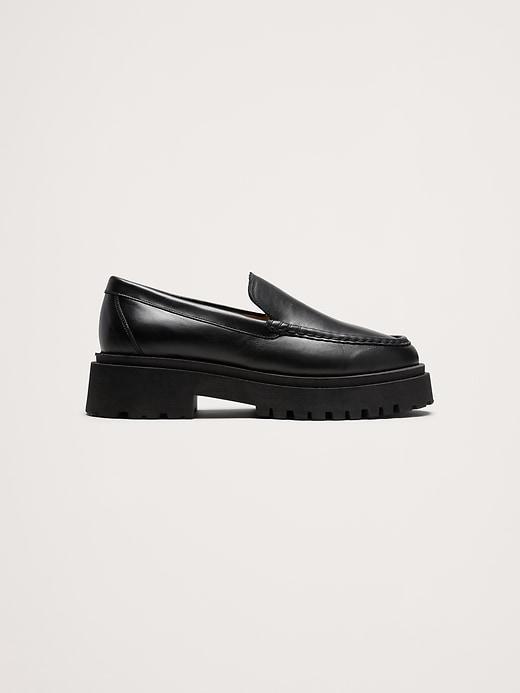 Italian Leather Lug-Sole Loafer Product Image