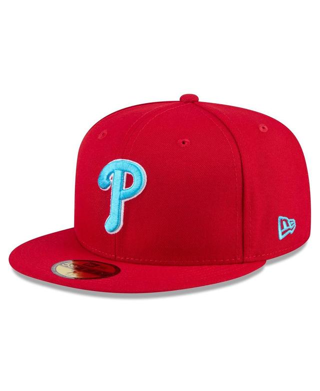 New Era Mens Red Philadelphia Phillies 2024 Fathers Day 59FIFTY Fitted Hat Product Image