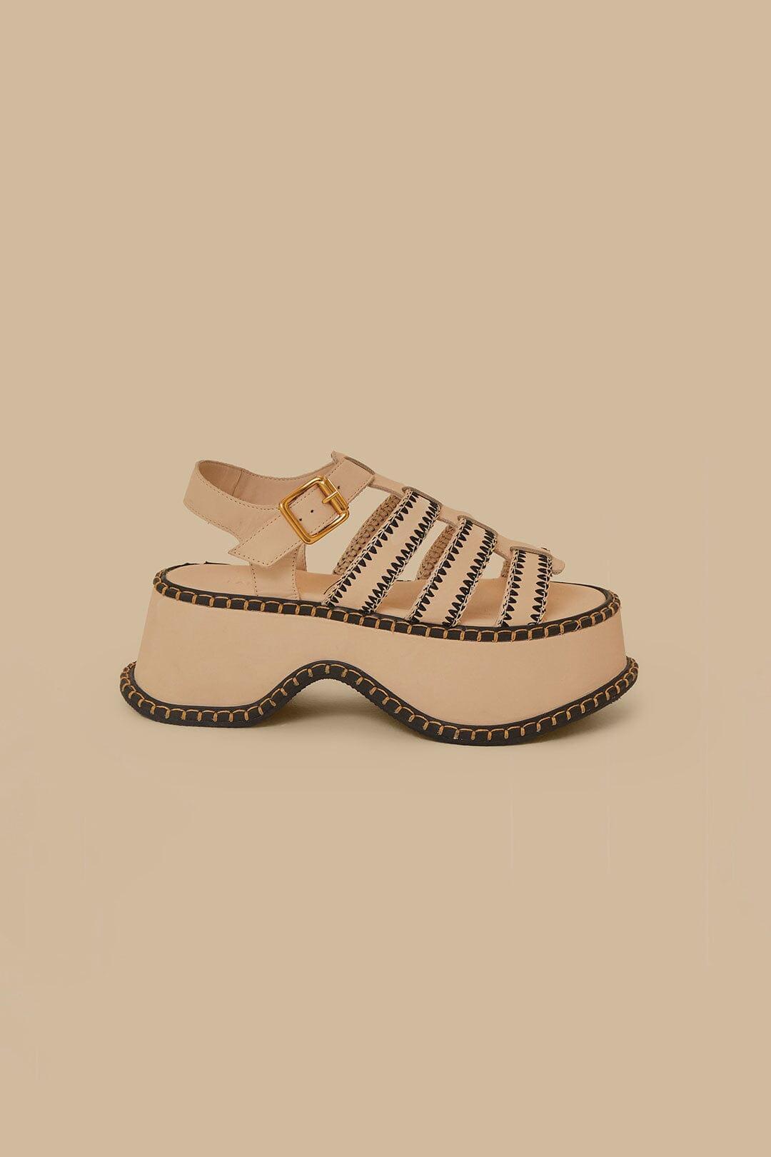 Off-White Artisanal Fisherman Platform Sandal Product Image