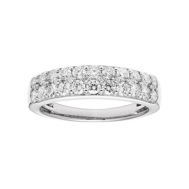 The Regal Collection 14k Gold 1 Carat T.W. IGL Certified Diamond Pave Wedding Band, Womens White Product Image