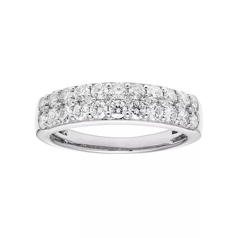 The Regal Collection 14k Gold 1 Carat T.W. IGL Certified Diamond Pave Wedding Band, Womens White Product Image