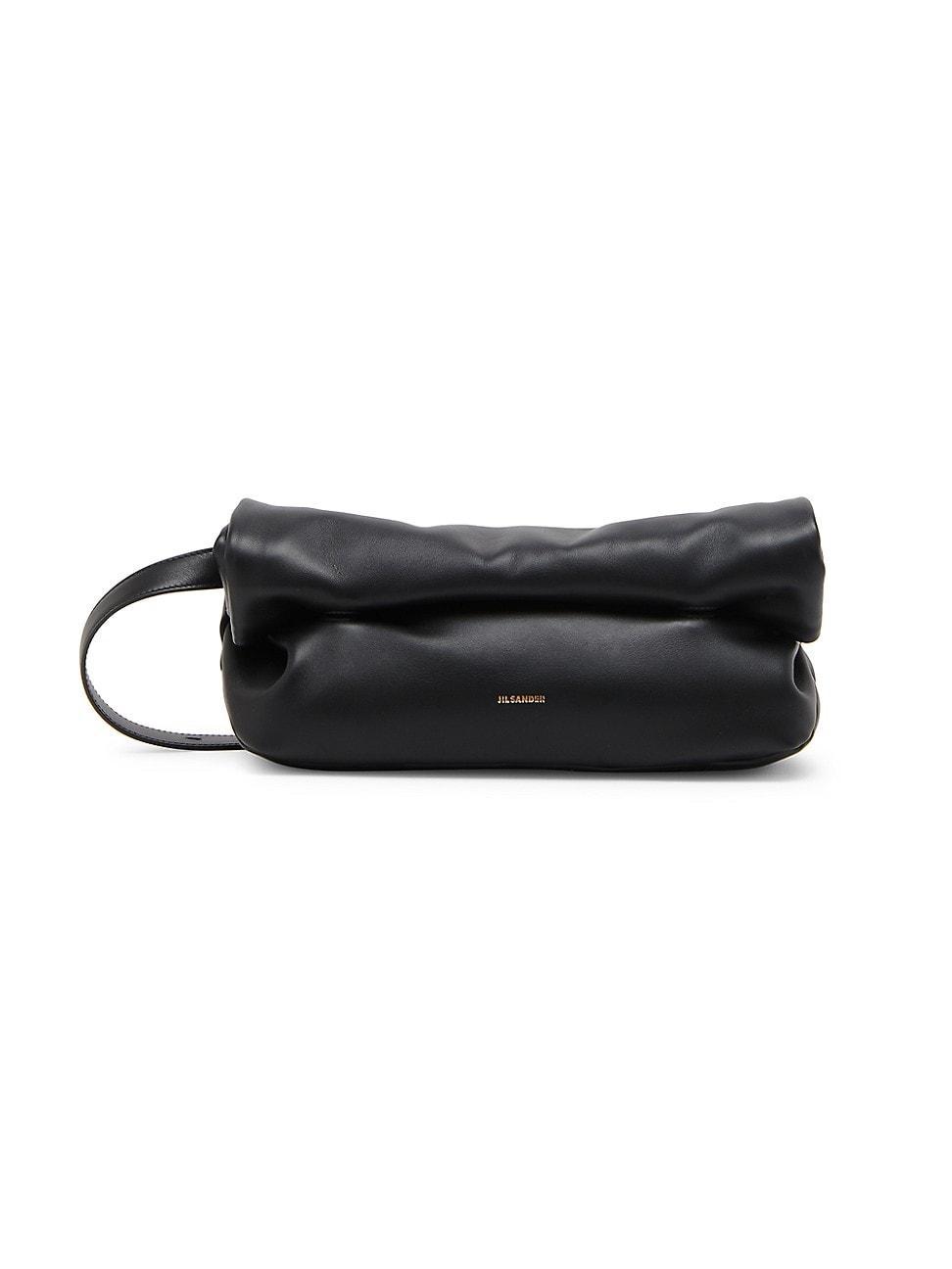 Womens Rollup Leather Crossbody Bag product image