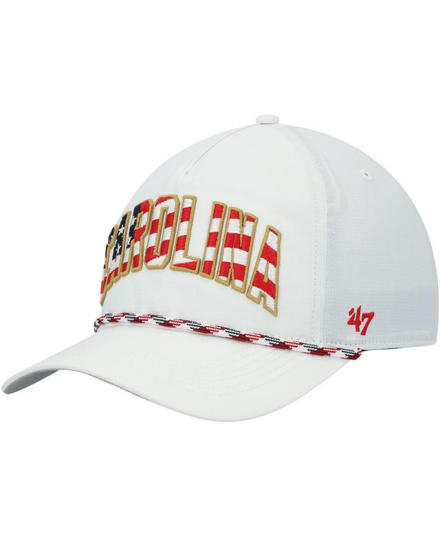 Mens 47 White Carolina Panthers Hitch Stars and Stripes Trucker Adjustable Hat Product Image