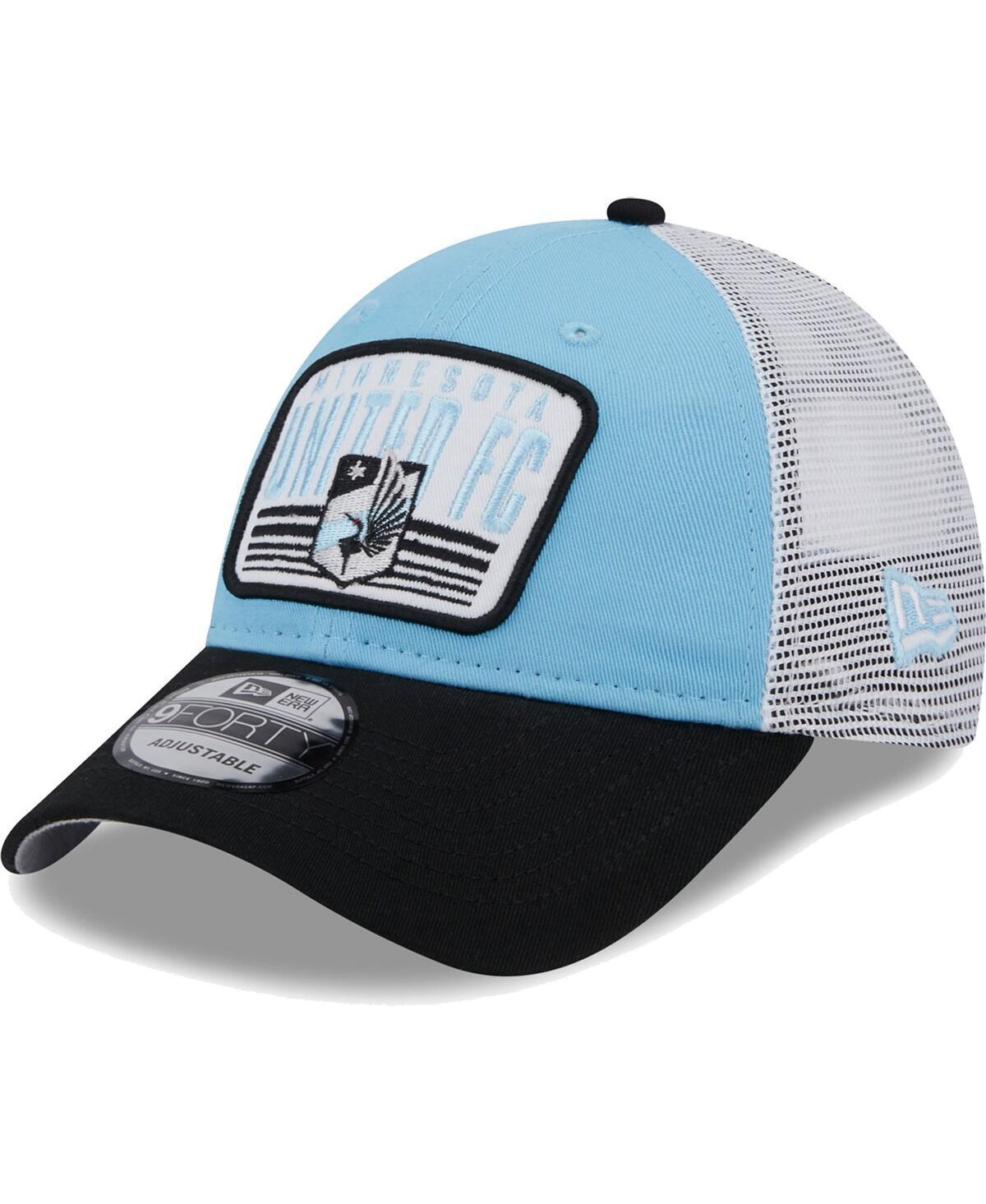 Mens New Era Light Blue Minnesota United Fc Patch 9FORTY Trucker Snapback Hat - Light Blue Product Image