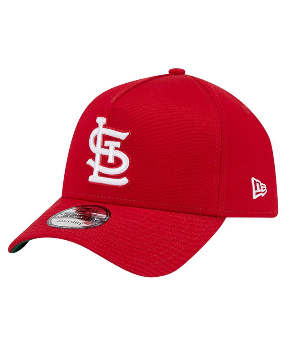 Mens New Era Red St. Louis Cardinals Team Color A-Frame 9FORTY Adjustable Hat Product Image