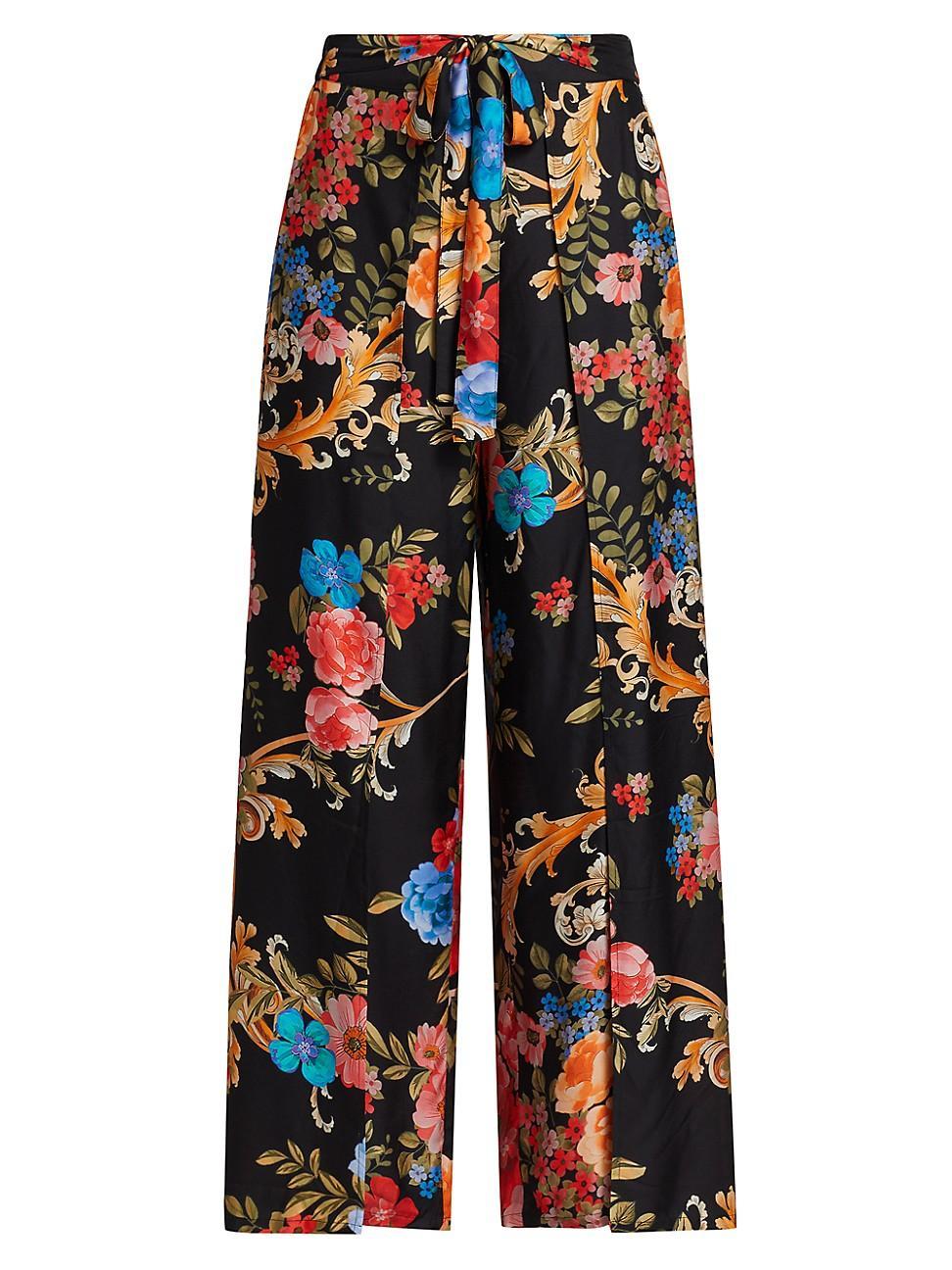 Womens Royal Wide-Leg Wrap Pants Product Image