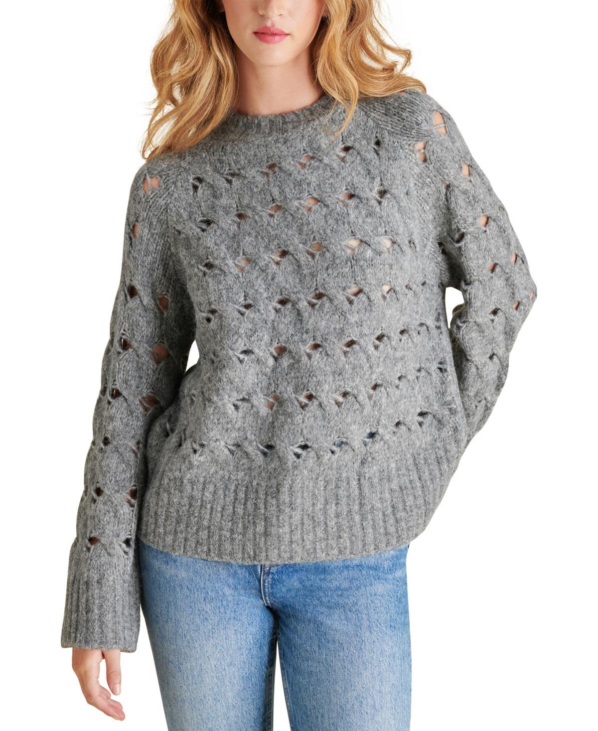 Steve Madden Womens Sonora Oversized Open-Stitch Sweater Product Image