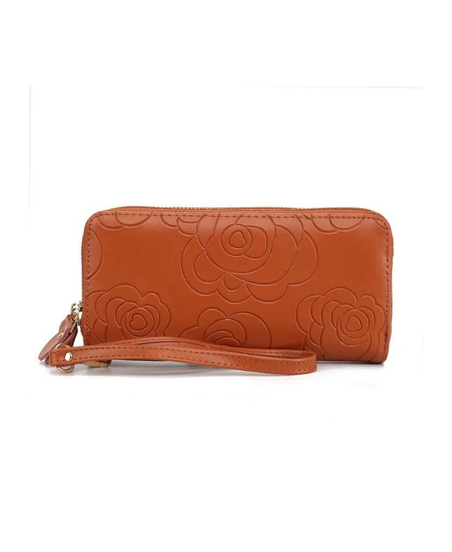 Mkf Collection Ellie Genuine Material Flower-Embossed Women s Wristlet Wallet by Mia K Product Image