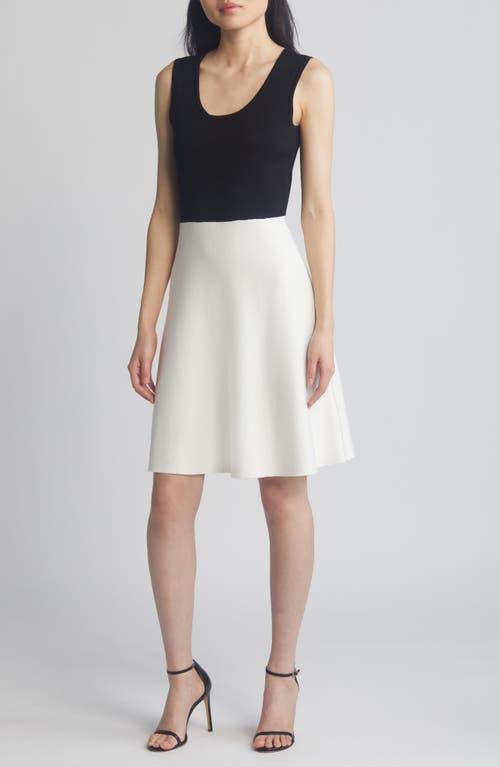 Tahari ASL Colorblock Sleeveless Sweater Dress Product Image