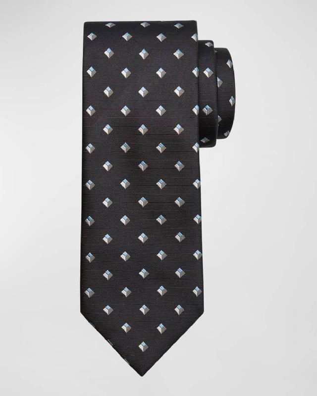 Men's 3D Geometric Silk Tie Product Image