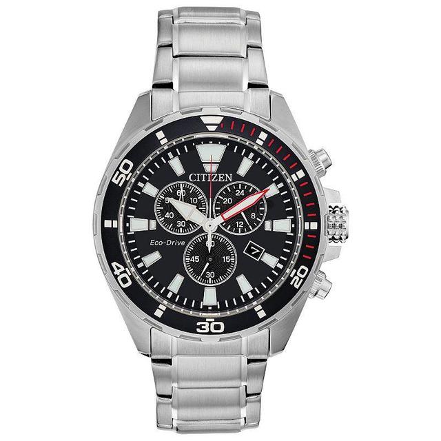 Citizen Mens Eco-Drive Brycen Stainless Steel Chronograph Bracelet Watch Black Product Image