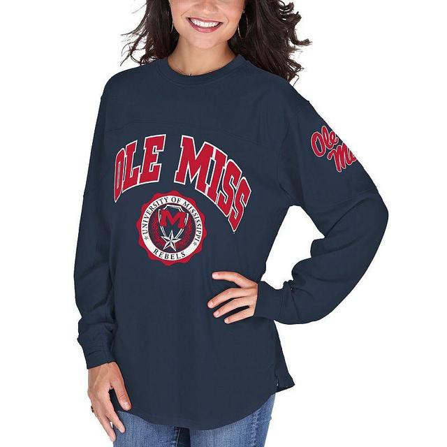 Womens Ole Miss Rebels Edith Long Sleeve T-Shirt Blue Product Image