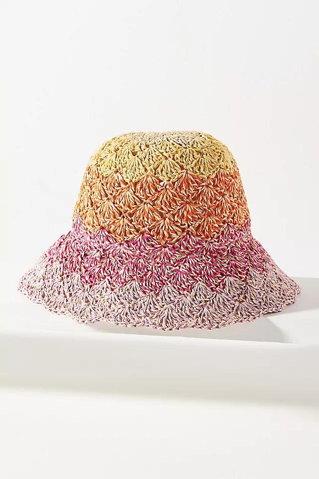 By Anthropologie Straw Bucket Hat Product Image