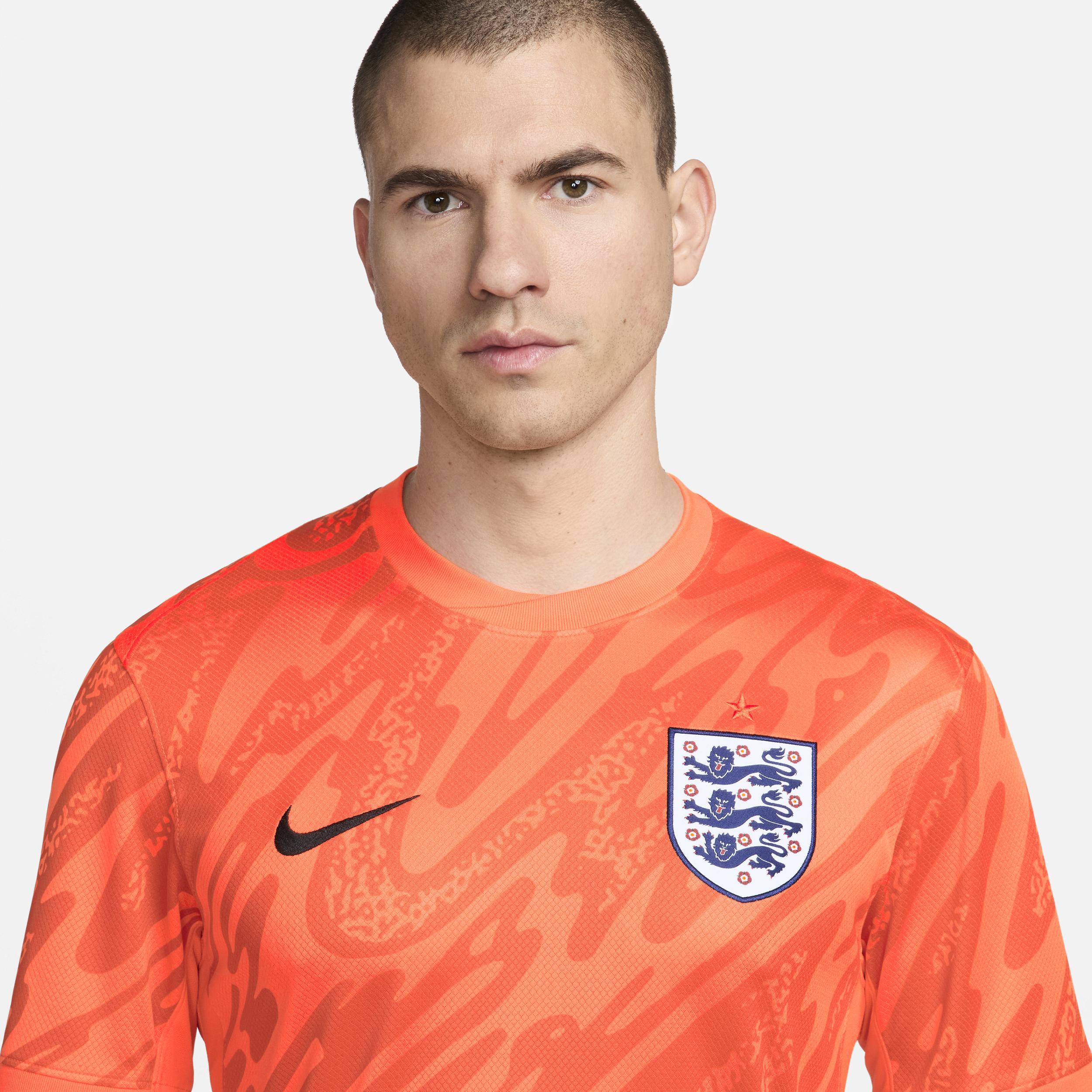 England (Team) 2024/25 Stadium Goalkeeper Nike Men's Dri-FIT Soccer Replica Short-Sleeve Jersey Product Image