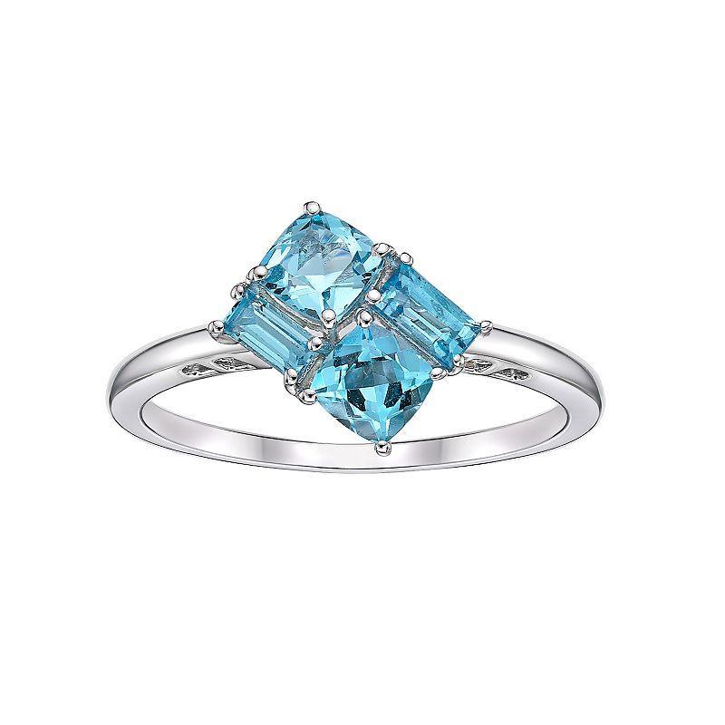 Gemminded Sterling Silver & Blue Topaz Ring, Womens Product Image