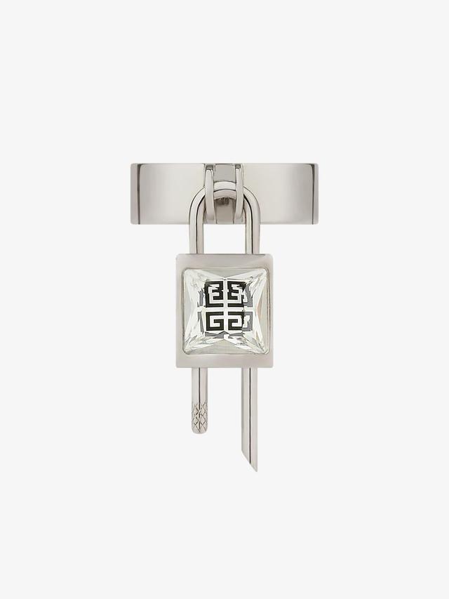 Mini Lock ring in metal with crystal Product Image