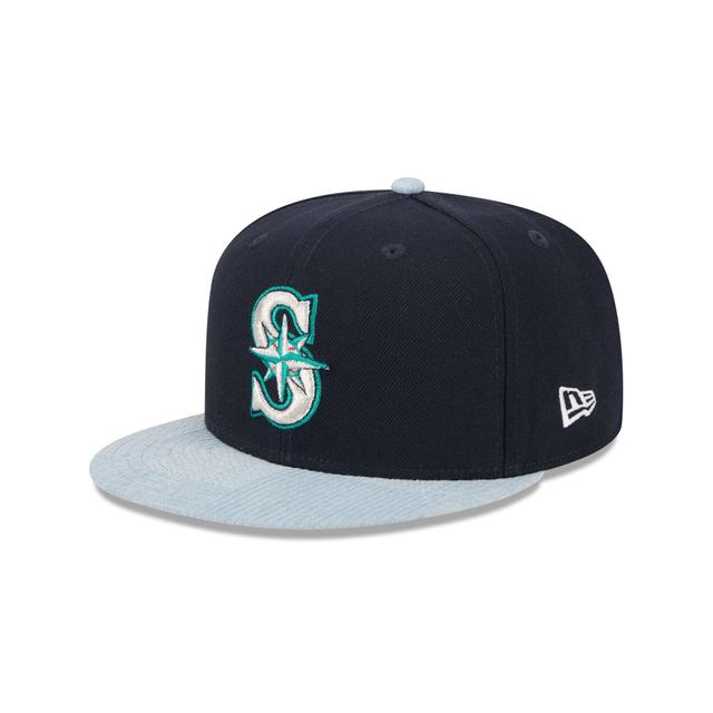 Seattle Mariners Patch Denim 59FIFTY Fitted Hat Male Product Image